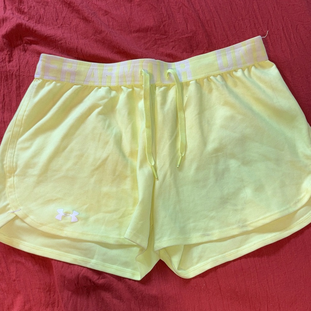 Under Armour Women's Bright Yellow Athletic Shorts